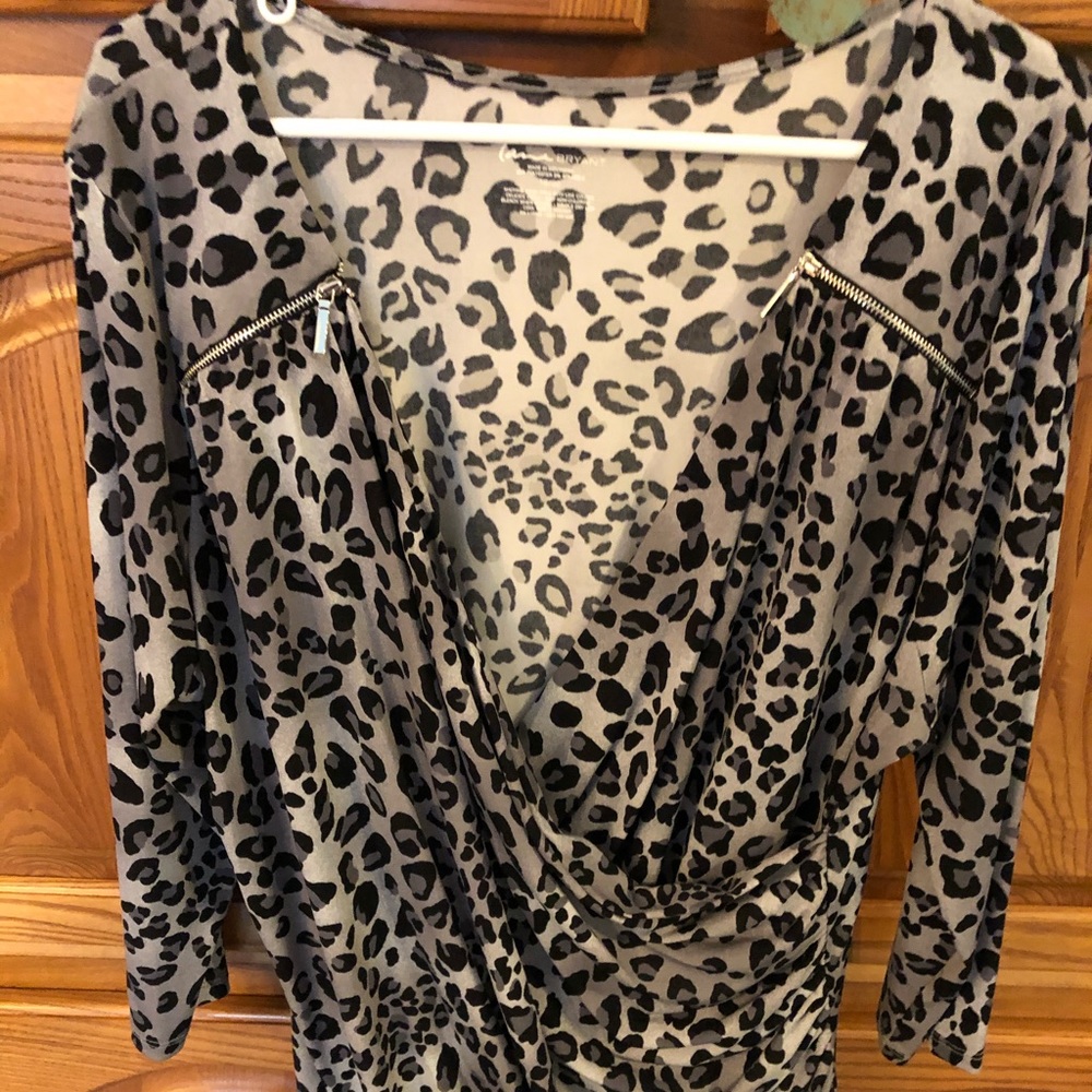 Lane Bryant animal print blouse